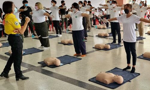 มูลนิธิร่วมกตัญญูเปิดศูนย์การเรียนรู้ด้านการปฐมพยาบาลฉุกเฉินและการกู้ชีพขั้นพื้นฐาน ตอบรับนโยบาย “คนไทยต้องทำ CPR เป็น” ณ มูลนิธิร่วมกตัญญู สำนักงานบางพลี