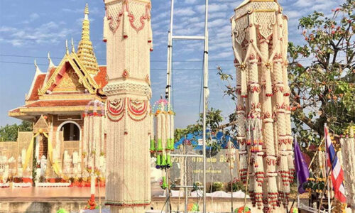 ประเพณีแห่มาลัยข้าวตอก อ.มหาชนะชัย ยโสธร หนึ่งเดียวในโลก