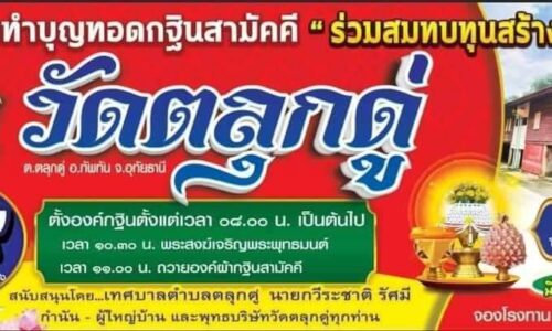 ข่าวบรรยากาศ งานทำบุญทอดกฐินสามัคคี ที่วัดตลุกดู่ อ ทัพทัน จ อุทัยธานี