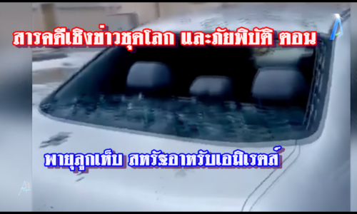 พายุลูกเห็บ สหรัฐอาหรับเอมิเรตส์ในเมืองอัลอิน อาบูดาบี
